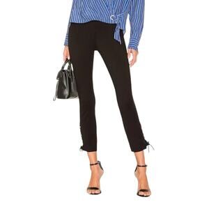 Rag & Bone Simone Lace Up Hem Navy Cropped Pants 6